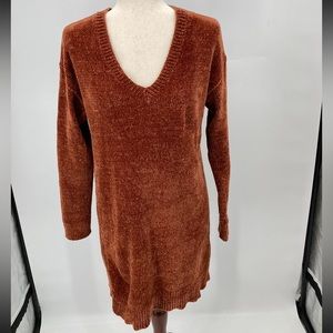 BP. Nordstrom Women’s Burnt Orange Soft Long Sleeve Knit Dress